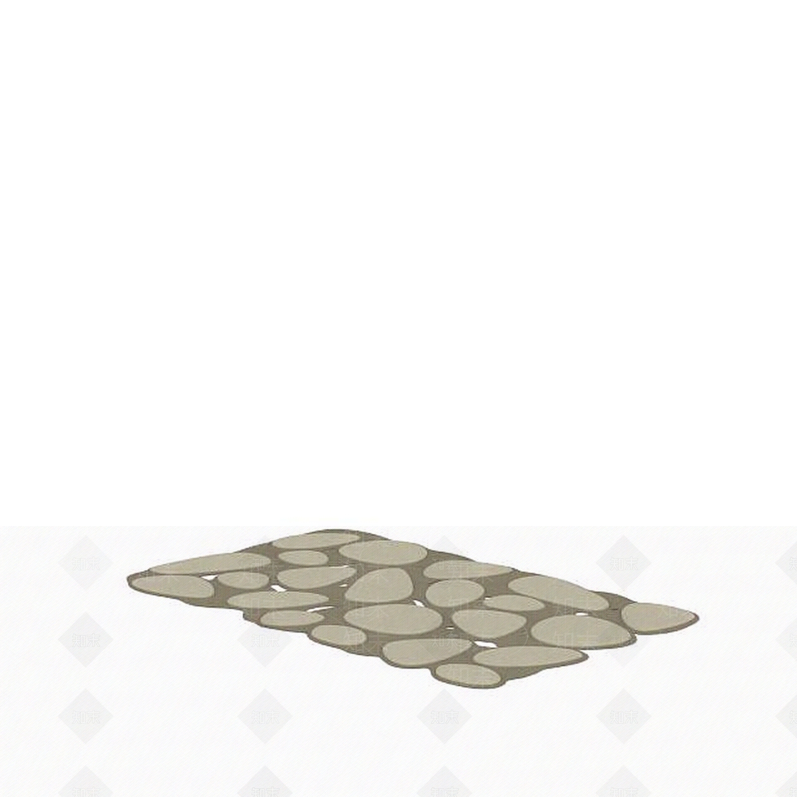 现代灰色不规则地毯3D模型下载【ID:1196202376】