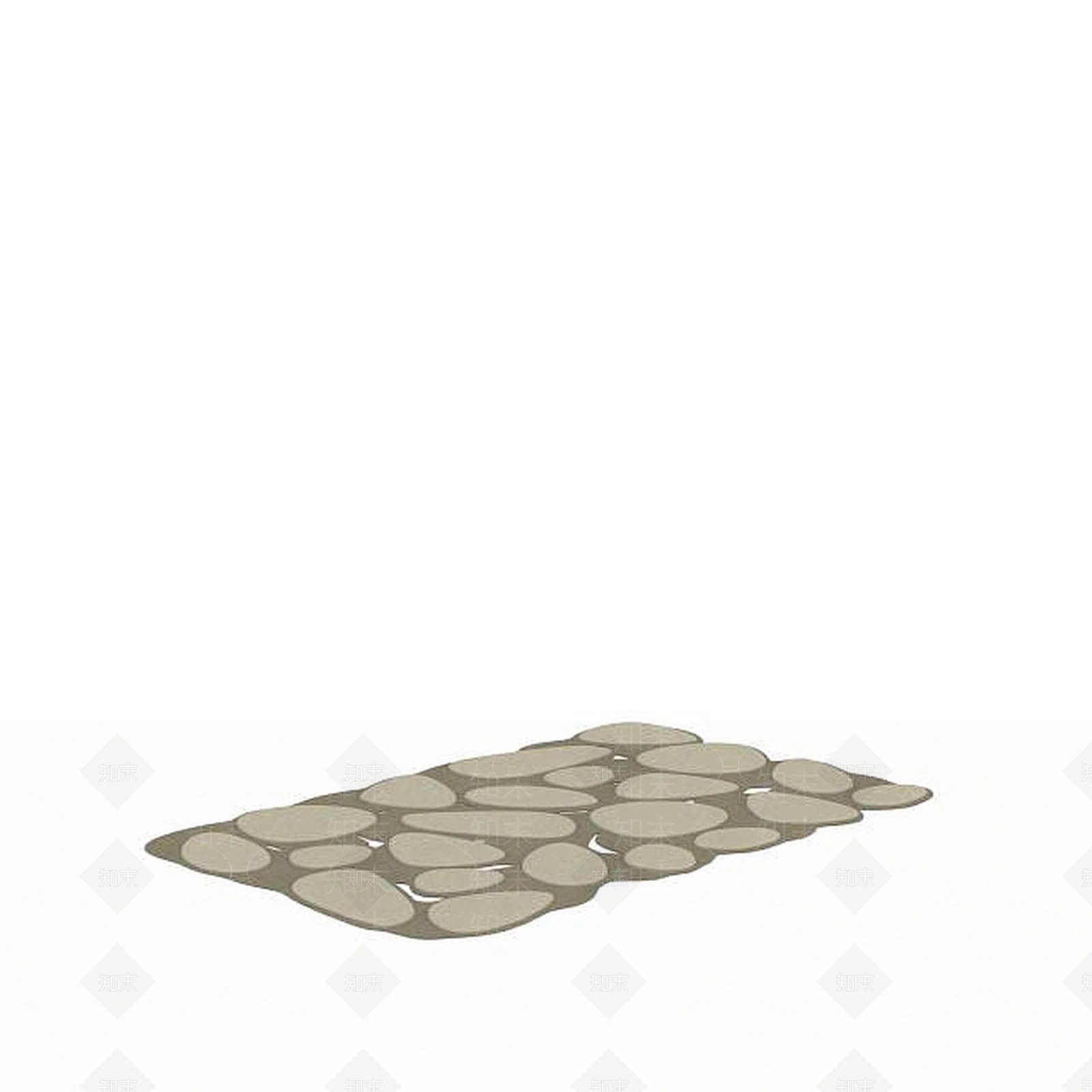 现代灰色不规则地毯3D模型下载【ID:1196202376】