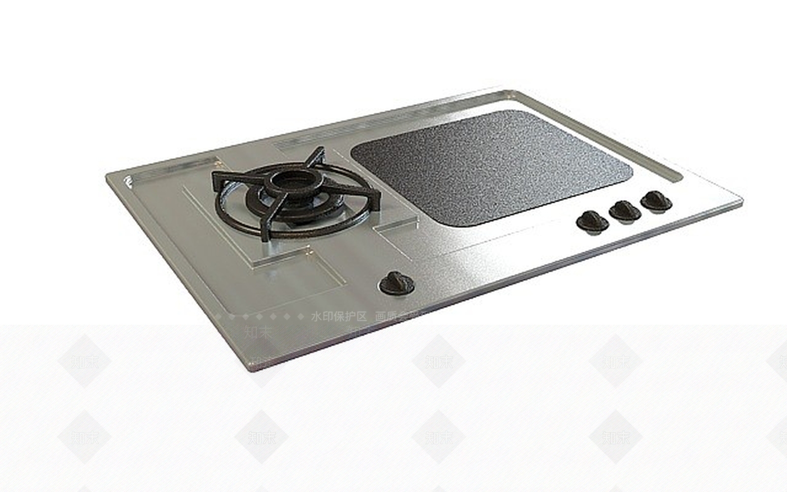 现代嵌入式煤气灶3D模型下载【ID:1196203535】