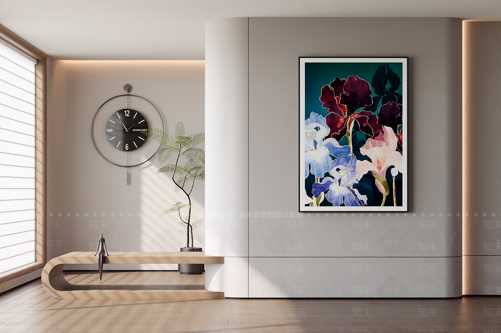 现代极简挂画3D模型下载【ID:1196205823】