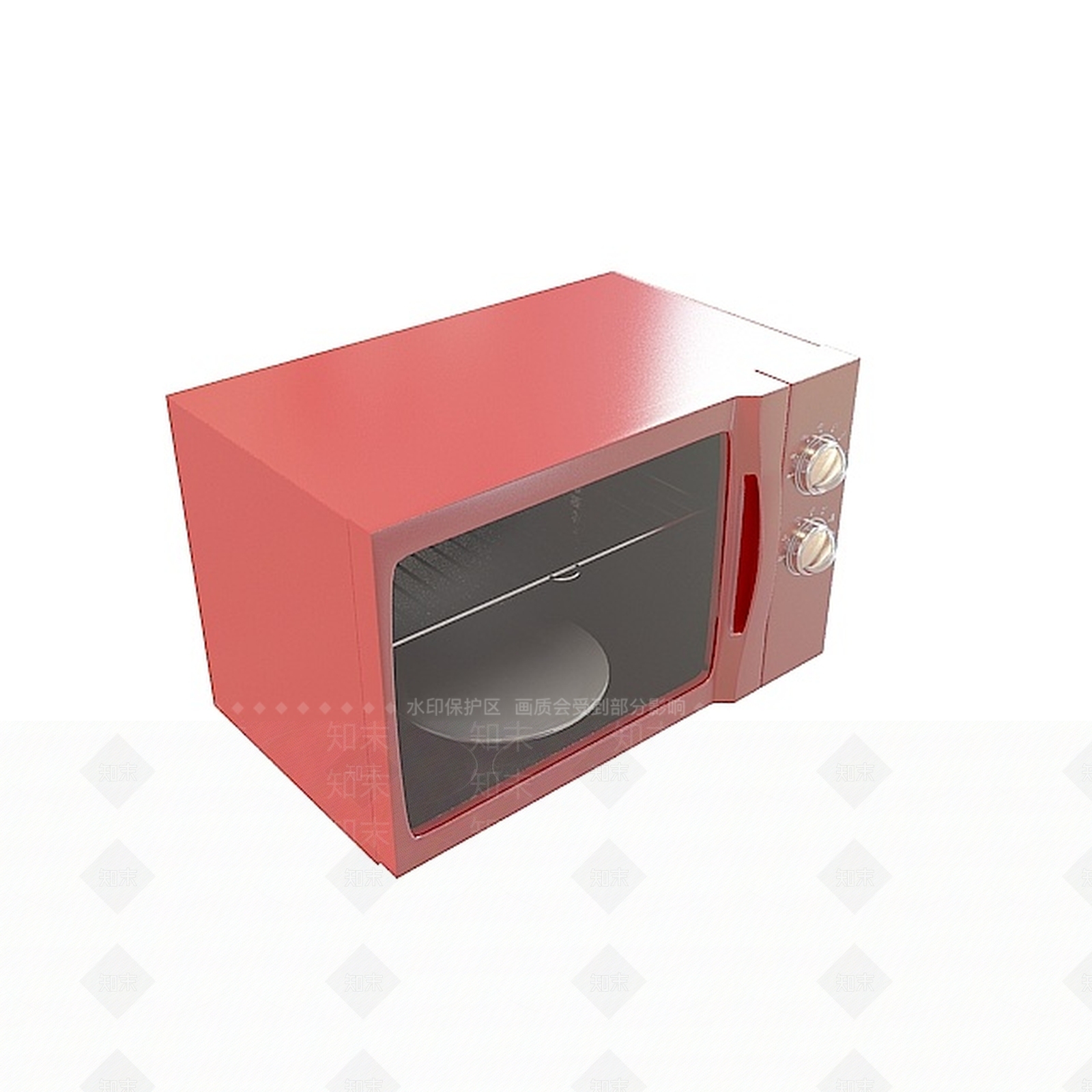 现代烤箱3D模型渲染效果图
