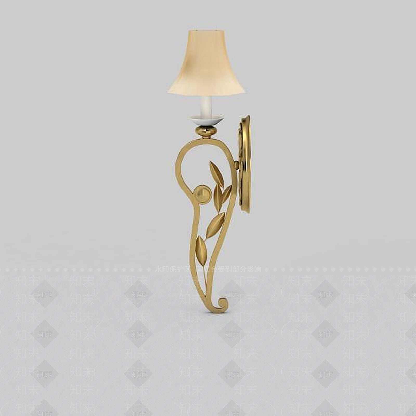 现代金色壁灯3D模型下载【ID:1196207941】
