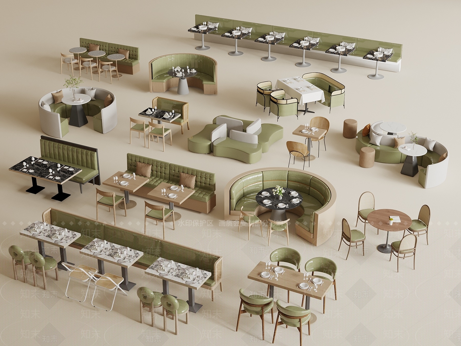 现代卡座沙发SU模型下载【ID:1196209793】