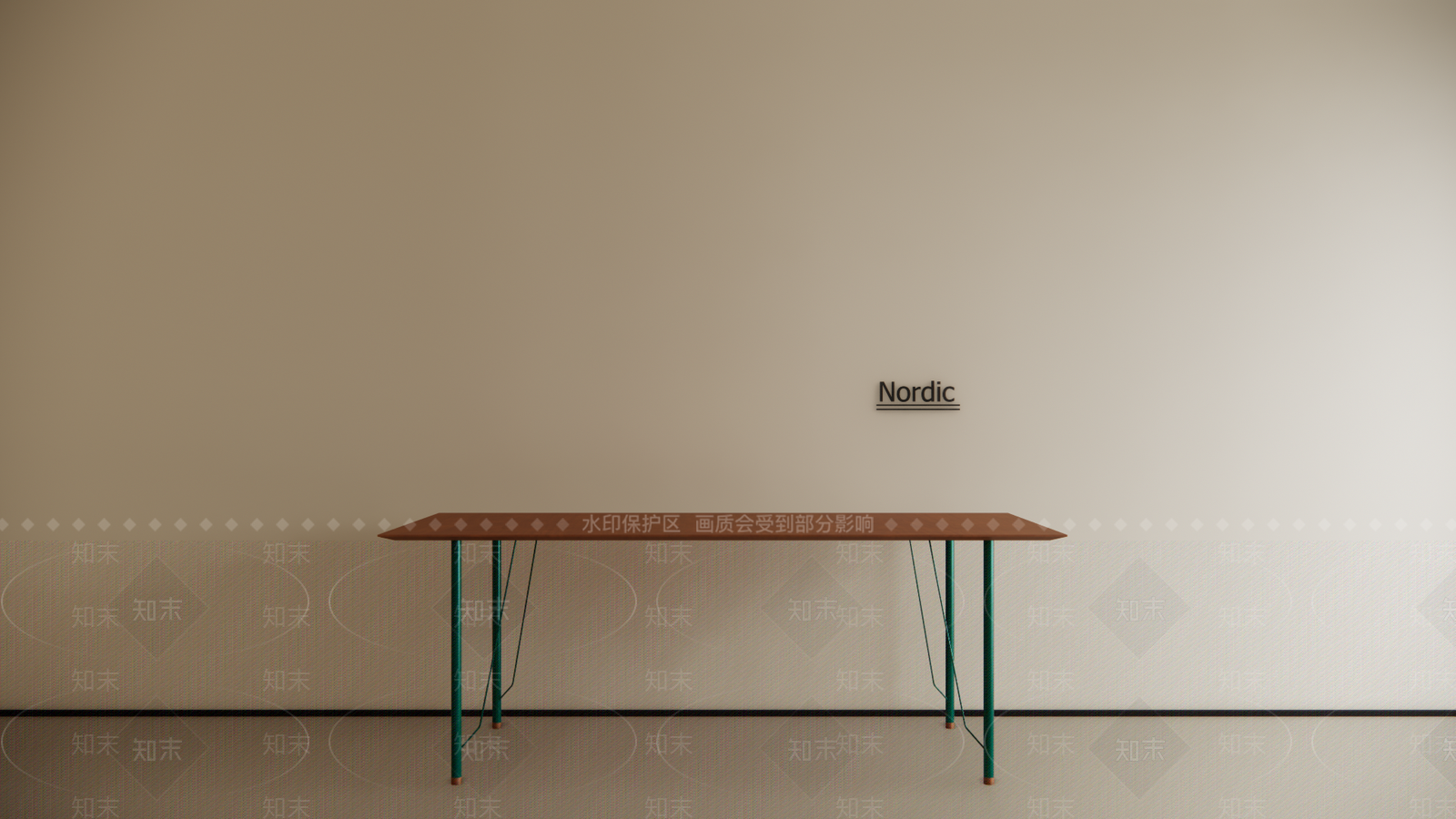 中古北欧餐桌SU模型下载【ID:1196213732】