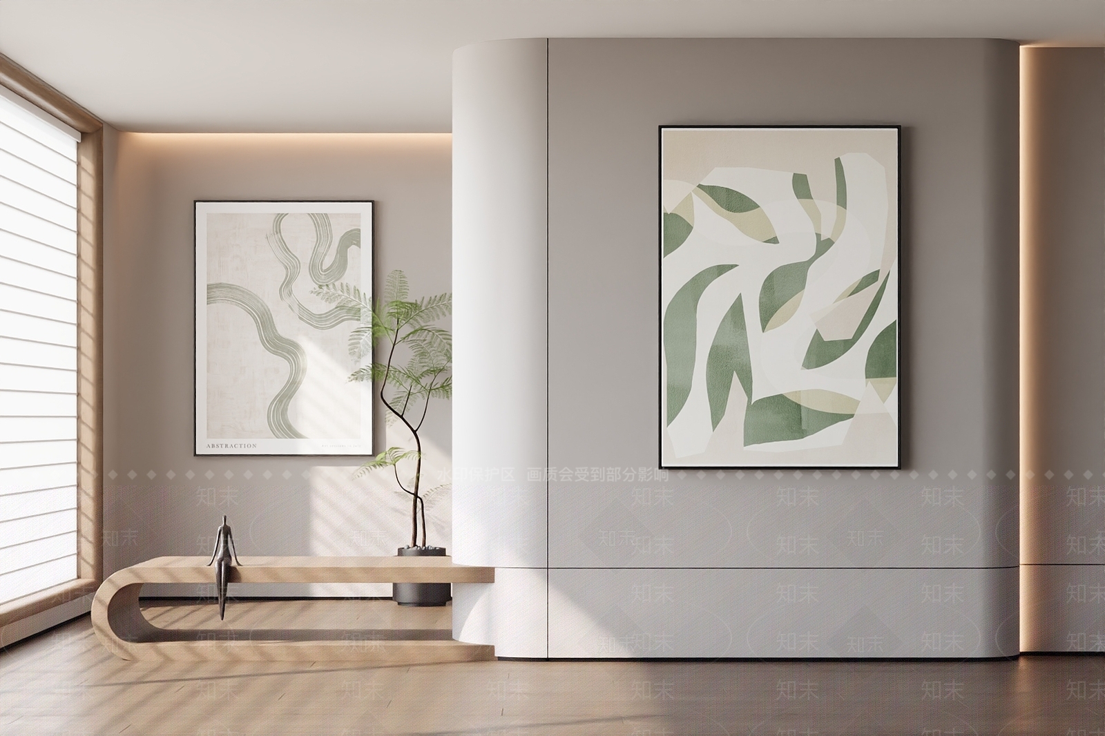 现代极简挂画3D模型下载【ID:1196213711】
