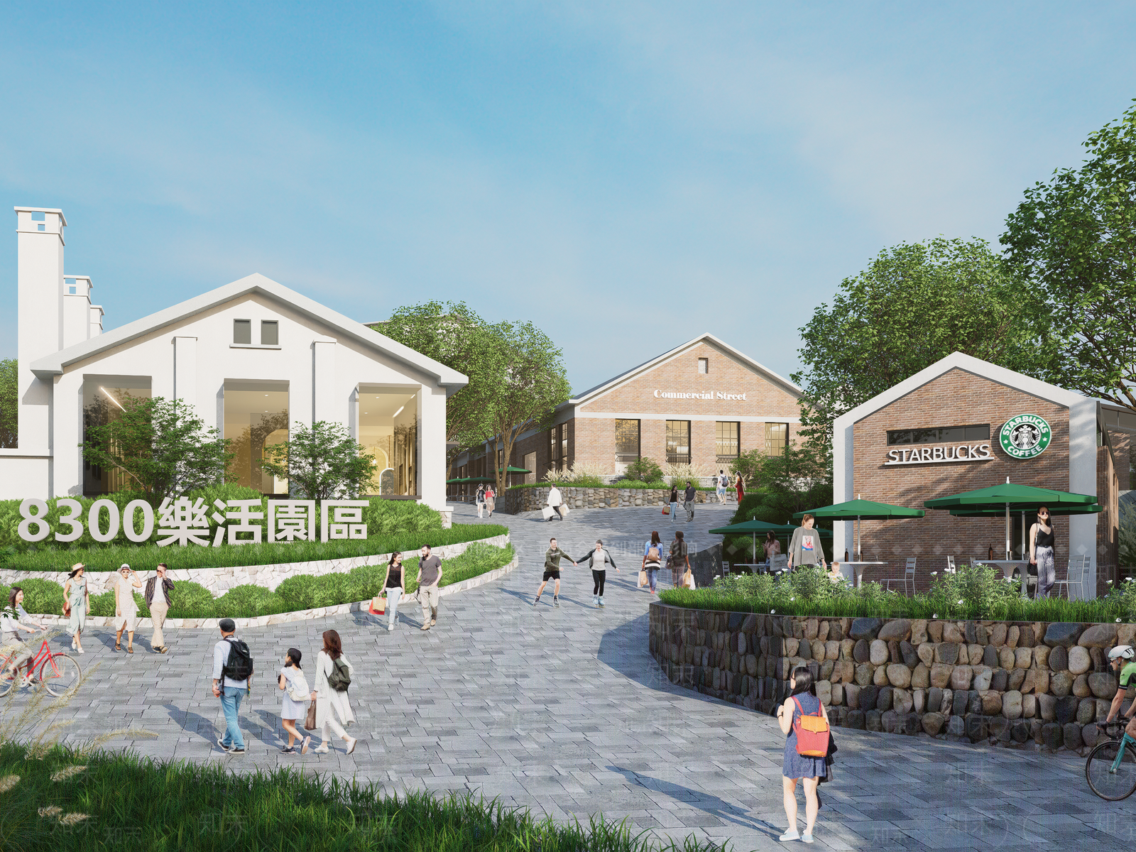 现代售楼处建筑SU模型下载【ID:1196213858】