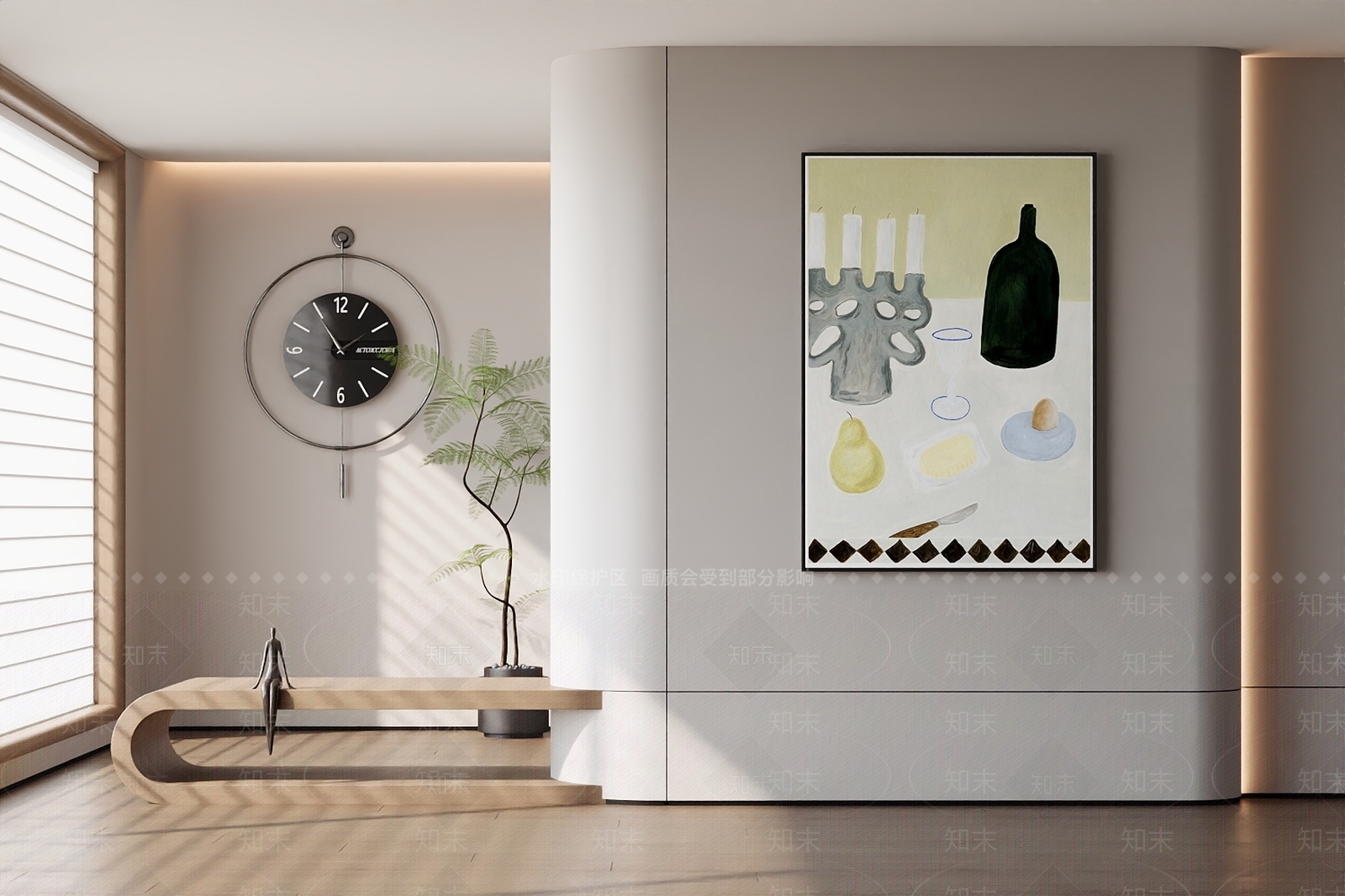 现代极简挂画3D模型下载【ID:1196214938】