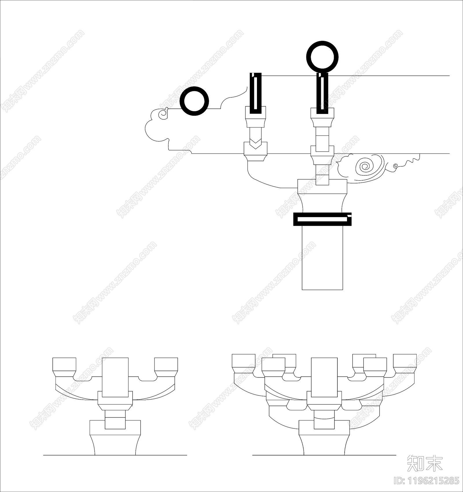 斗拱节点cad施工图下载【ID:1196215285】