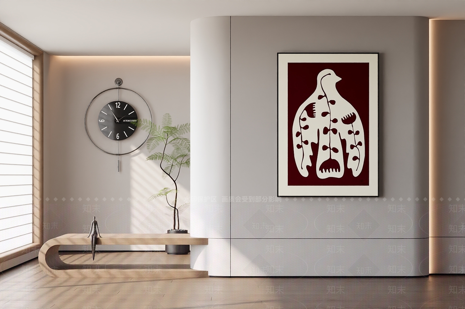 现代极简挂画3D模型下载【ID:1196215787】