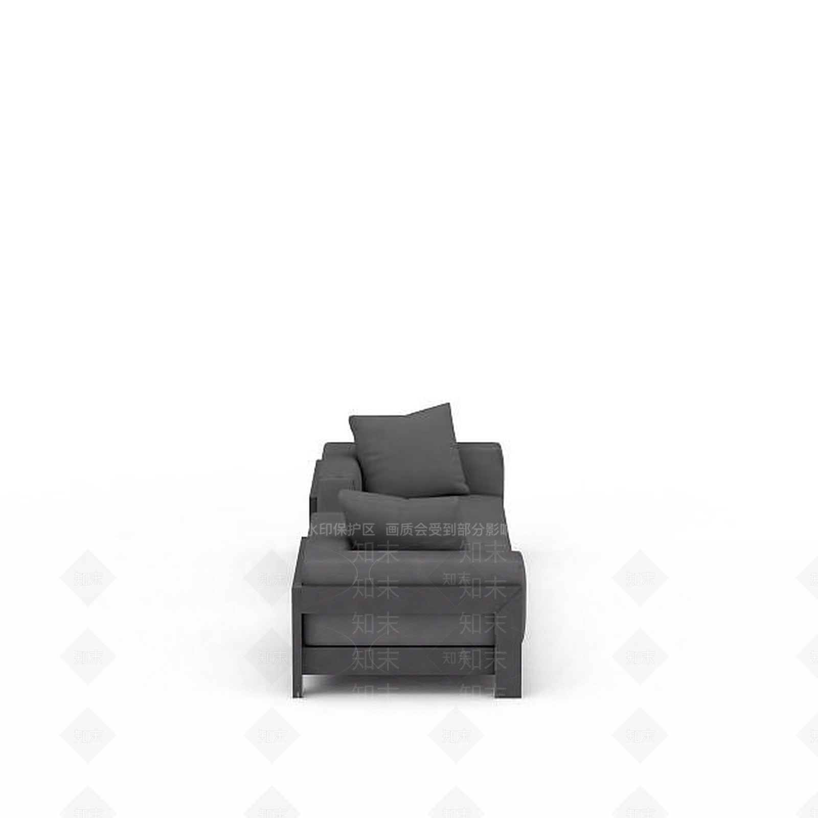 现代双人沙发3D模型下载【ID:1200009286】