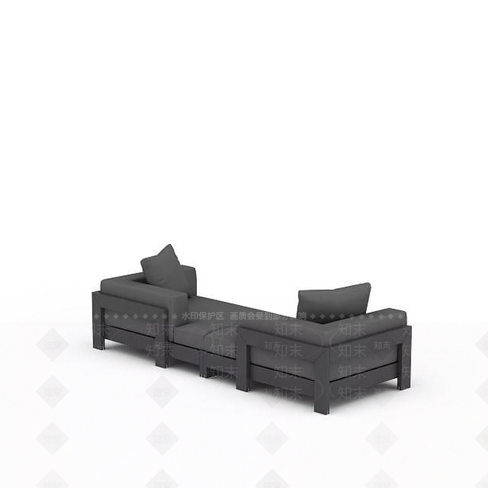 现代双人沙发3D模型下载【ID:1200009286】