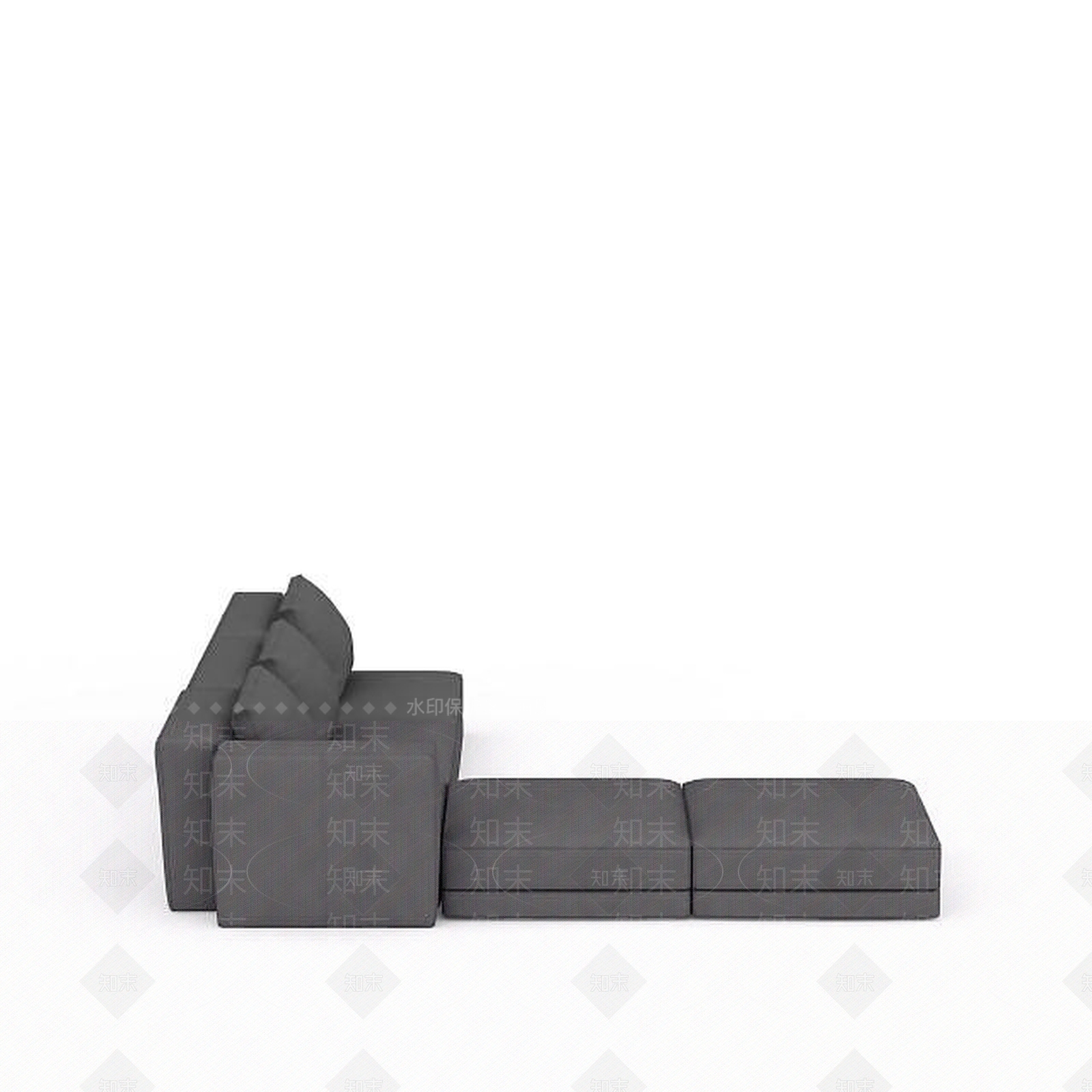 现代双人沙发3D模型下载【ID:1199939869】