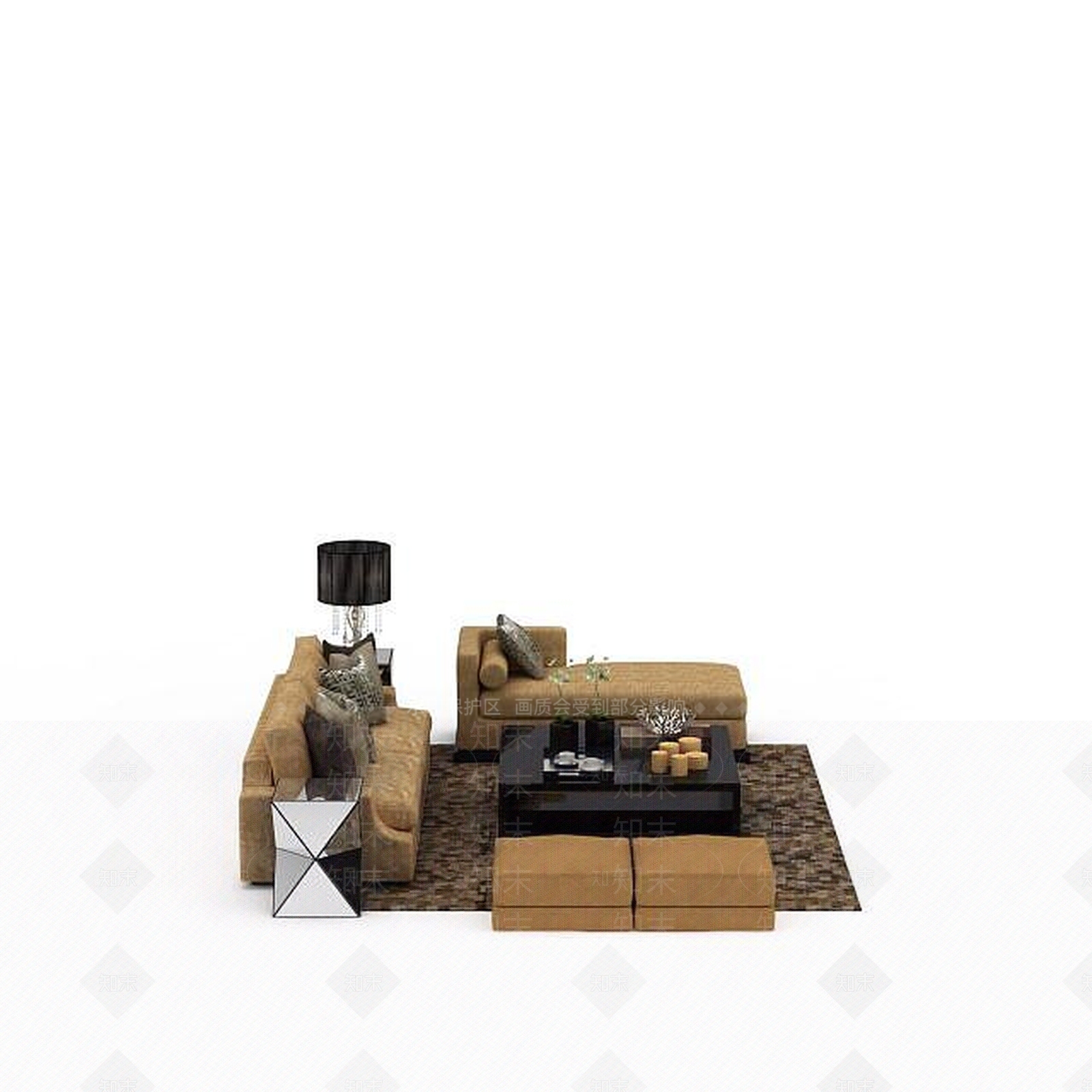 现代双人沙发3D模型下载【ID:1196222738】