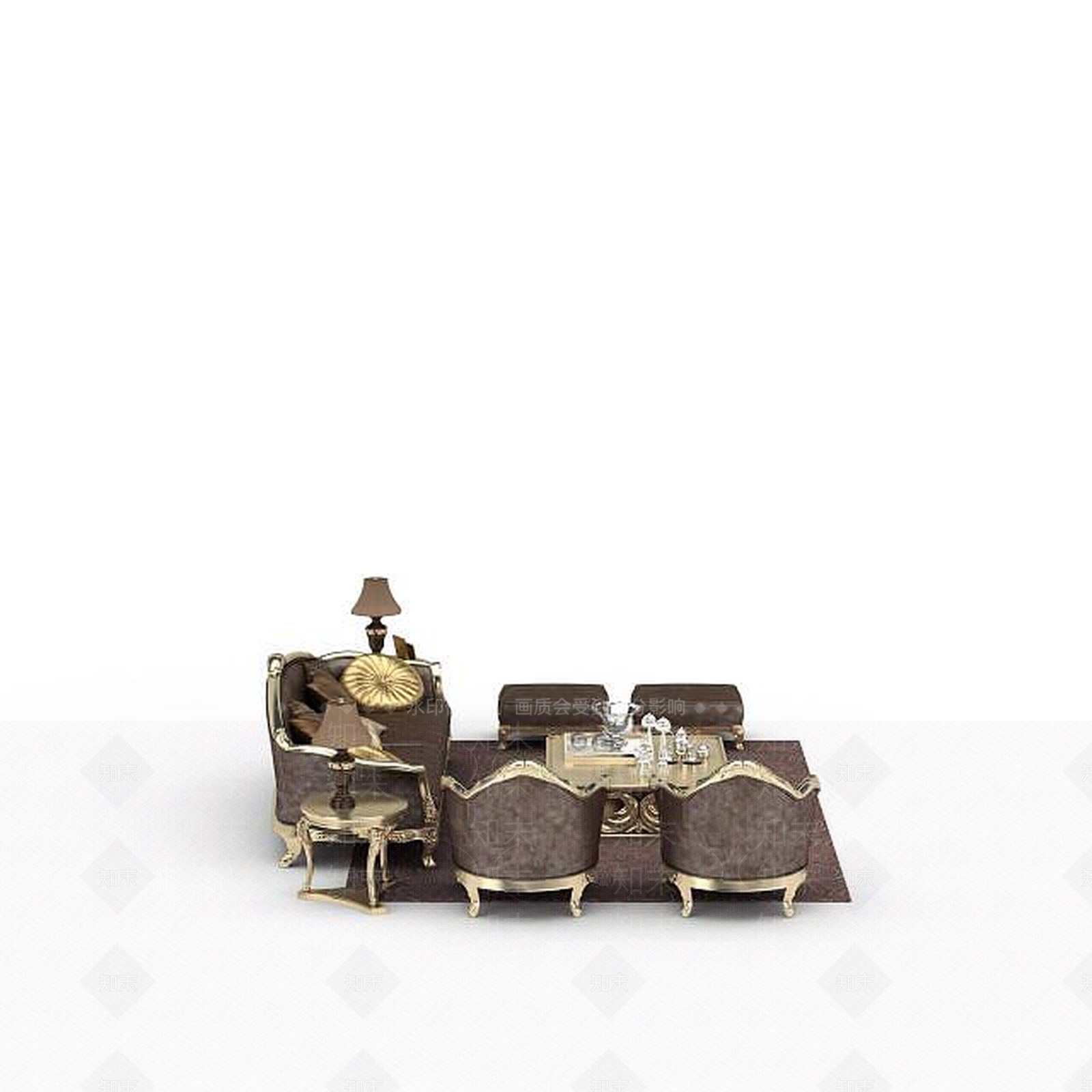 现代双人沙发3D模型下载【ID:1196223289】