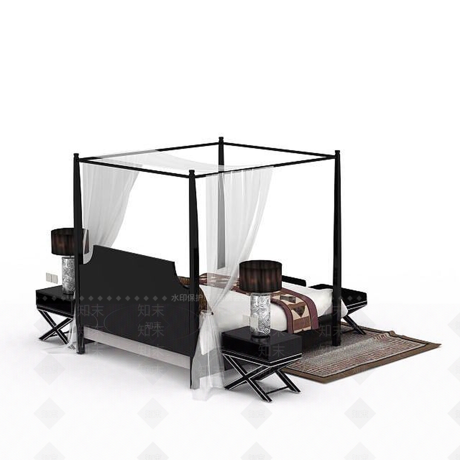 现代双人沙发3D模型下载【ID:1196223553】