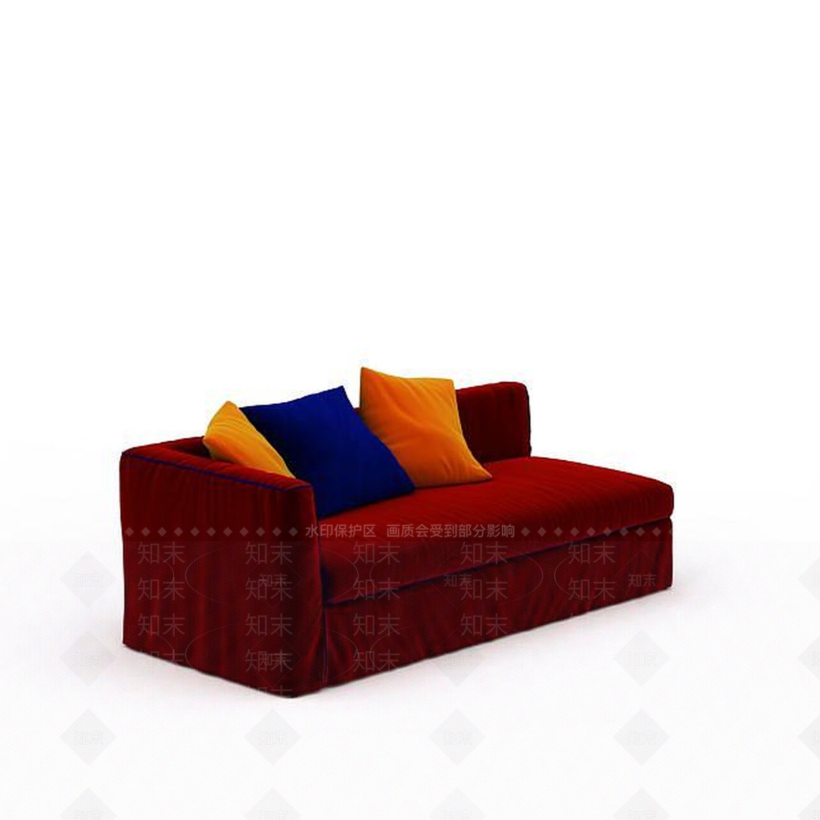 现代双人沙发3D模型下载【ID:1196225998】