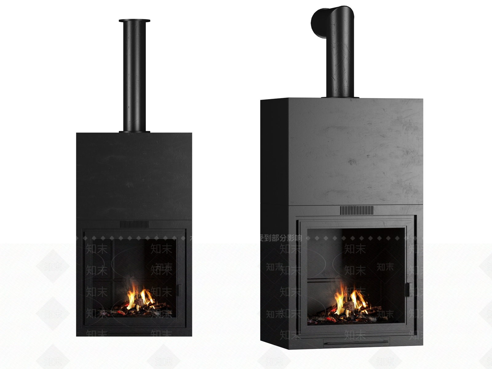 现代极简壁炉3D模型下载【ID:1196226968】