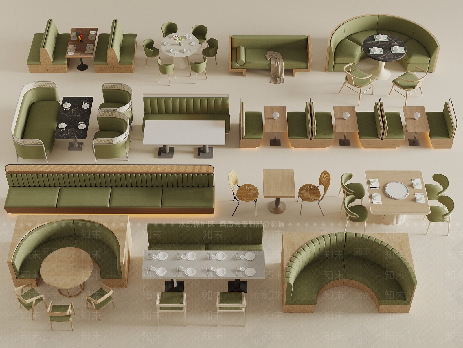 现代卡座沙发SU模型下载【ID:1196229664】