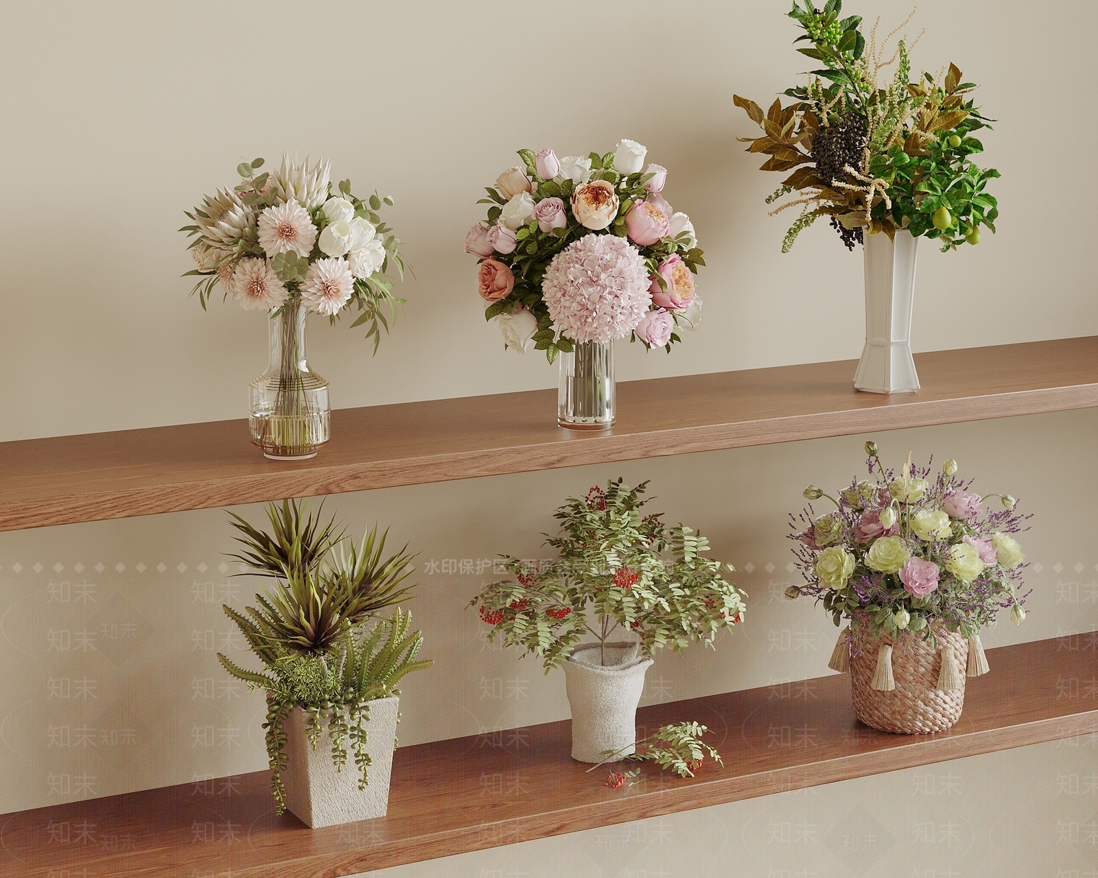 现代花艺SU模型下载【ID:1196229725】