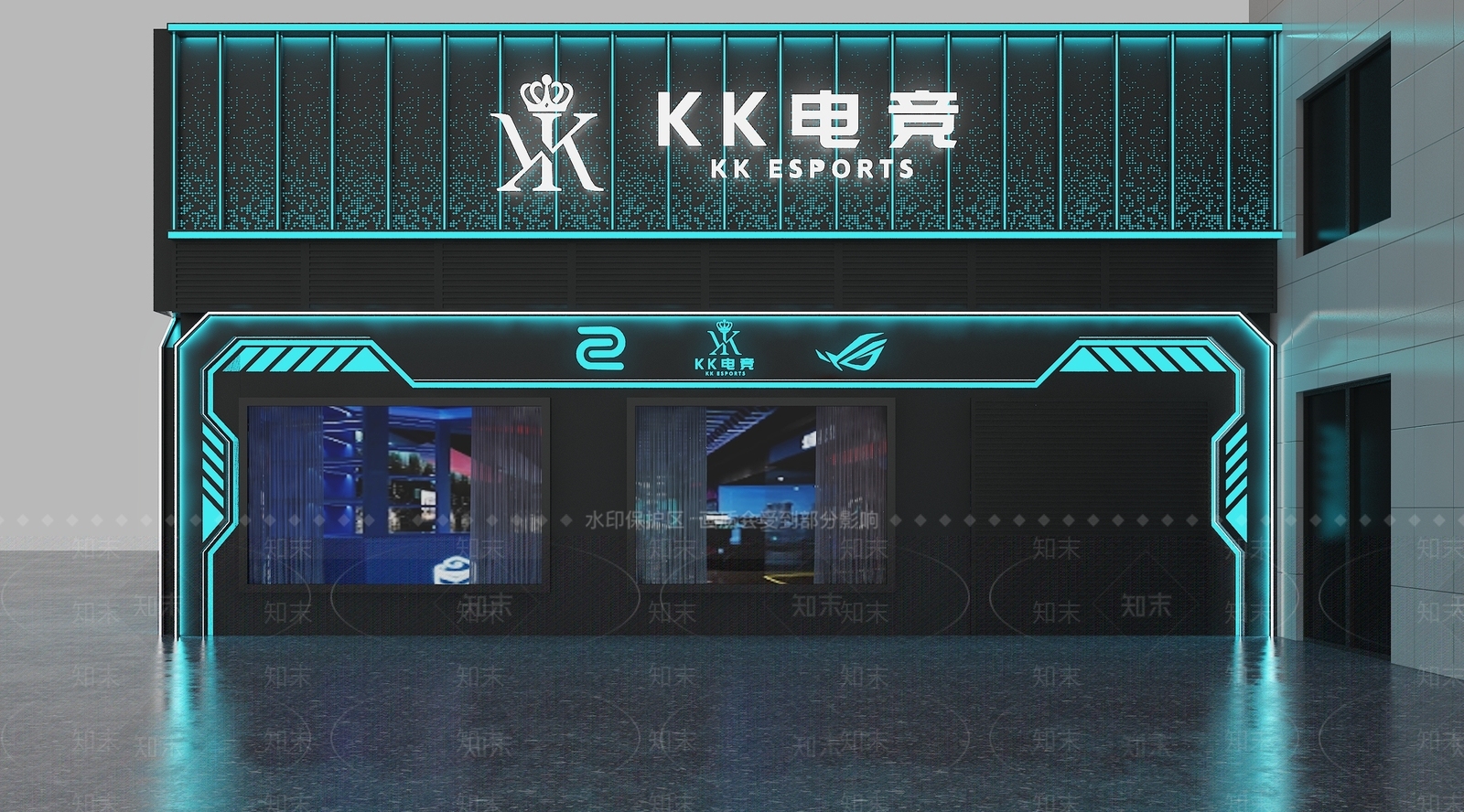 现代极简网吧网咖3D模型下载【ID:1196232707】