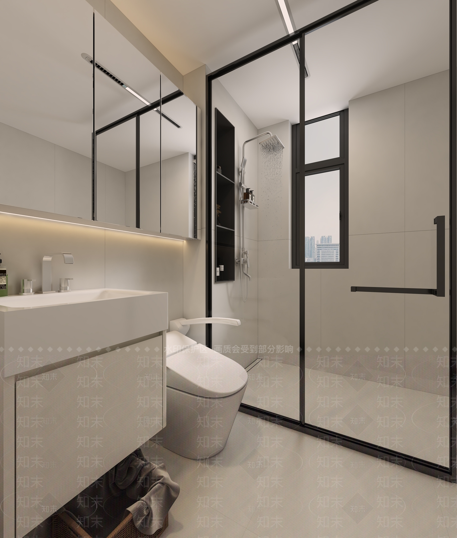 现代卫生间3D模型下载【ID:1196234135】