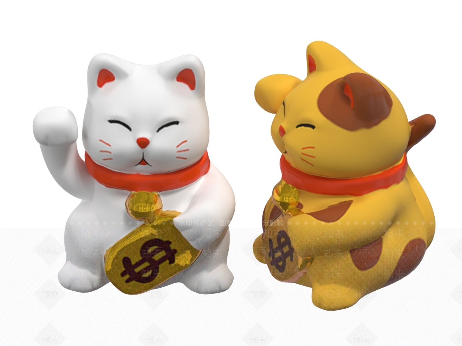 日式雕塑摆件3D模型下载【ID:1196235207】