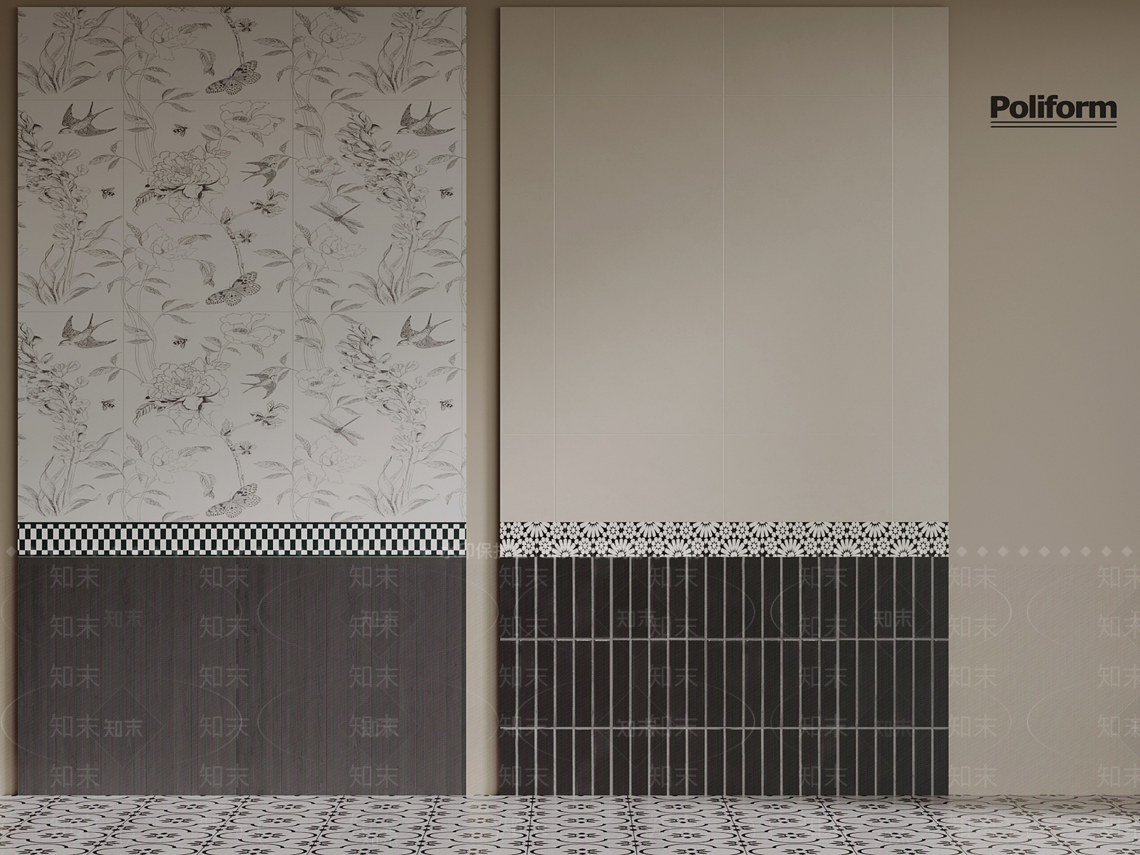 法式其他墙面3D模型下载【ID:1196236136】