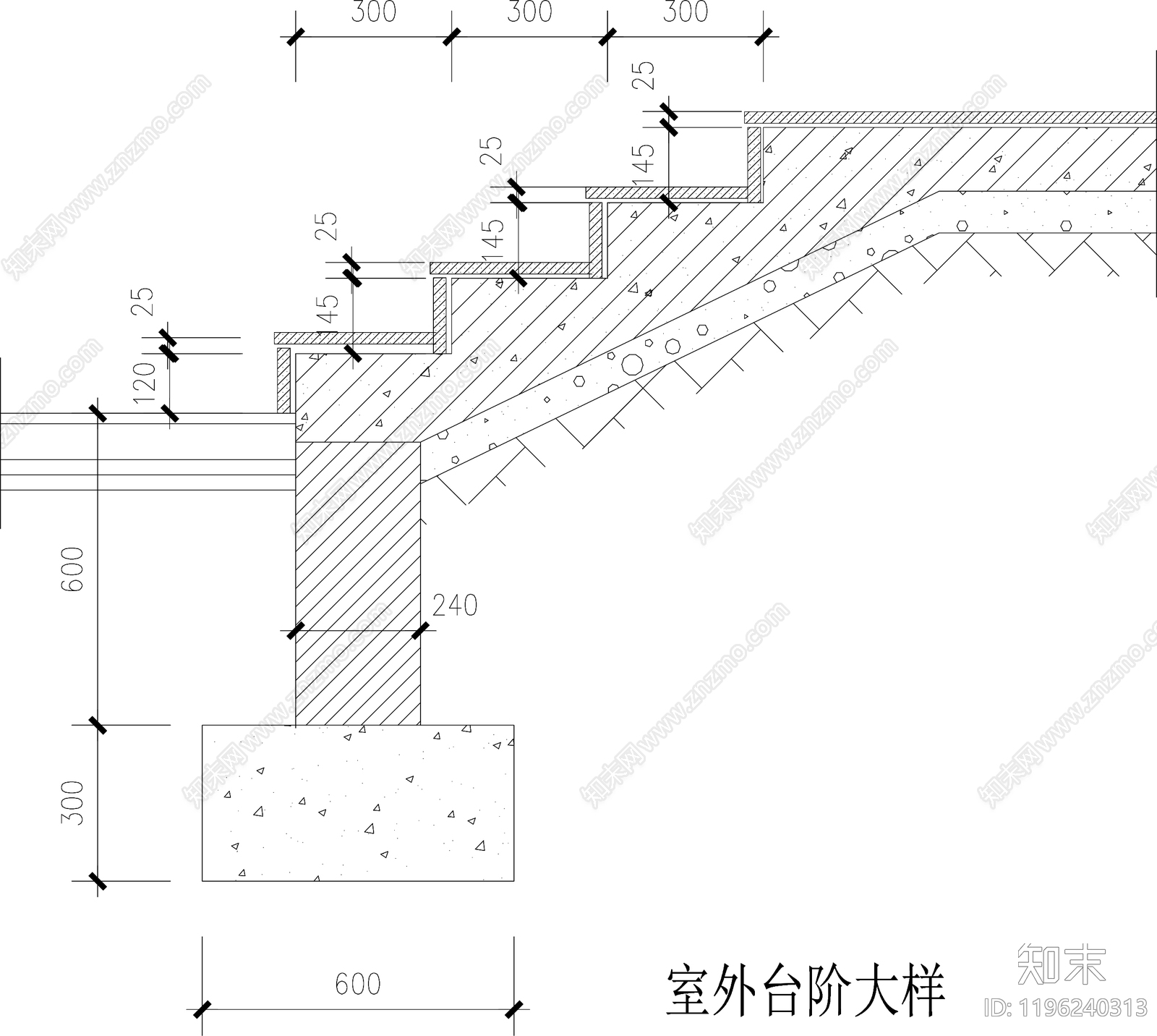 现代楼梯节点cad施工图下载【ID:1196240313】