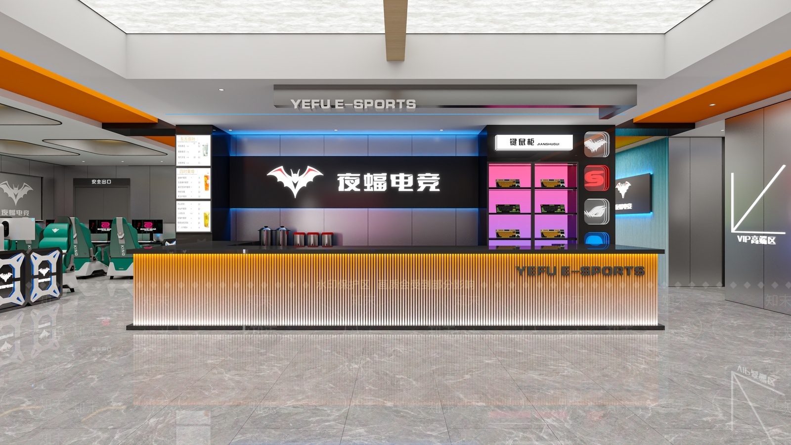 现代网吧网咖3D模型下载【ID:1196242909】