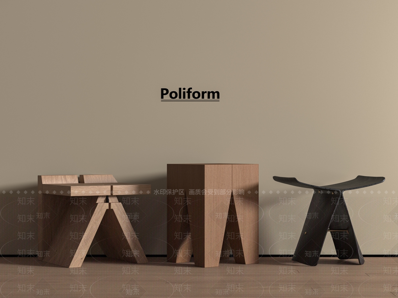 现代其他凳子SU模型下载【ID:1196245193】