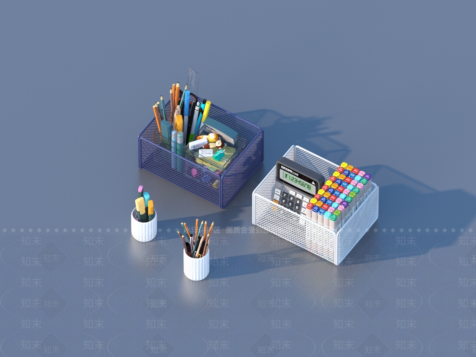 办公用品3D模型下载【ID:1196245316】