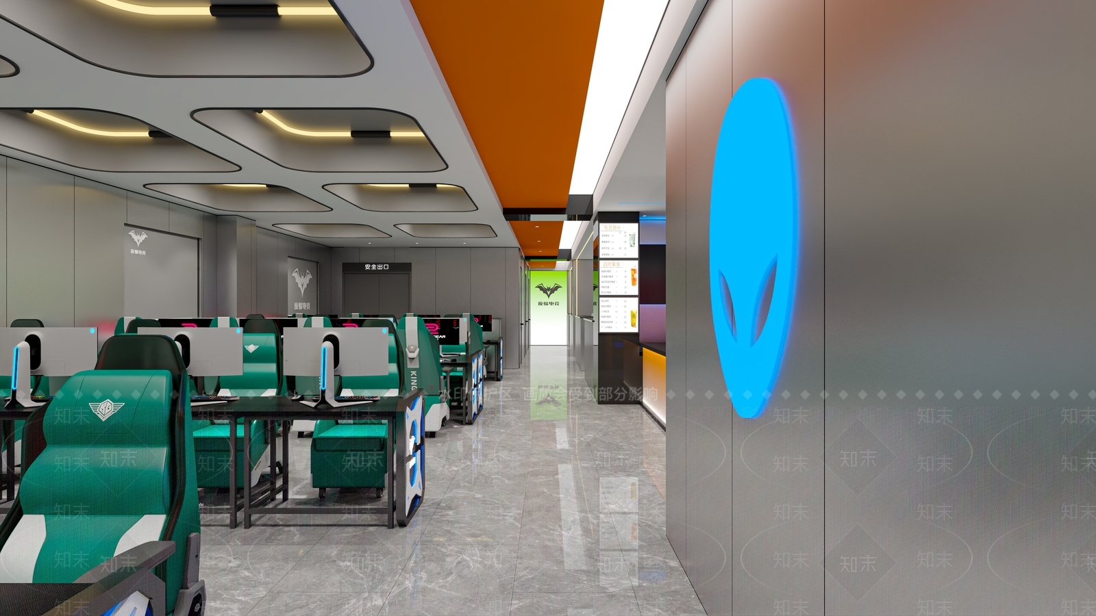 现代网吧网咖3D模型下载【ID:1196246025】