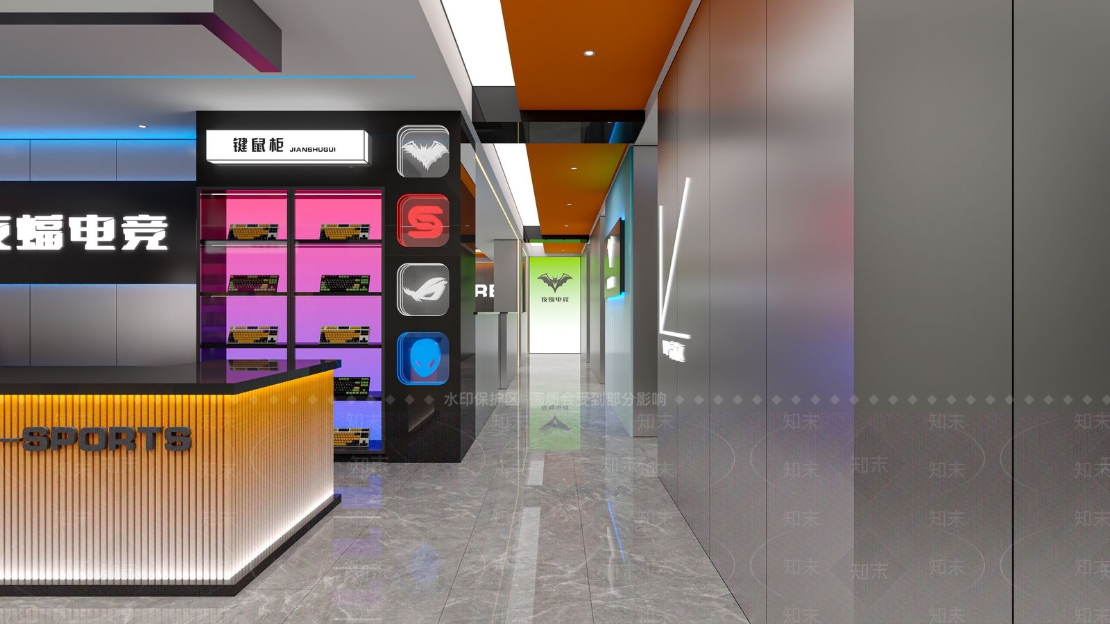 现代网吧网咖3D模型下载【ID:1196246025】