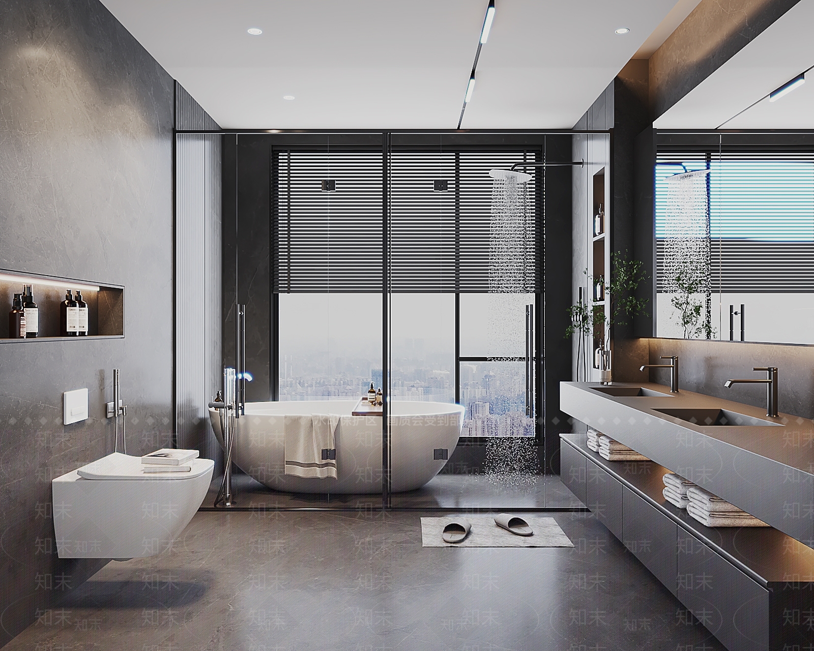 现代卫生间3D模型下载【ID:1196245715】