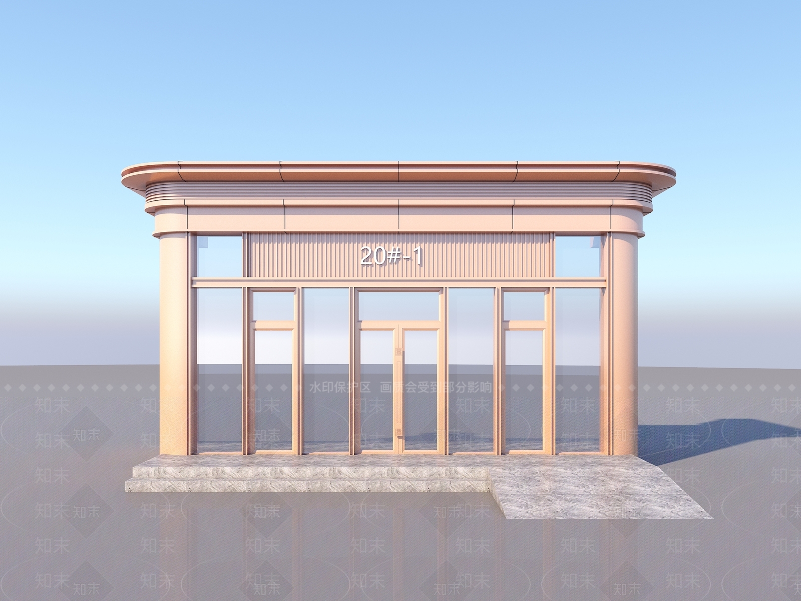 现代门头3D模型下载【ID:1196252983】