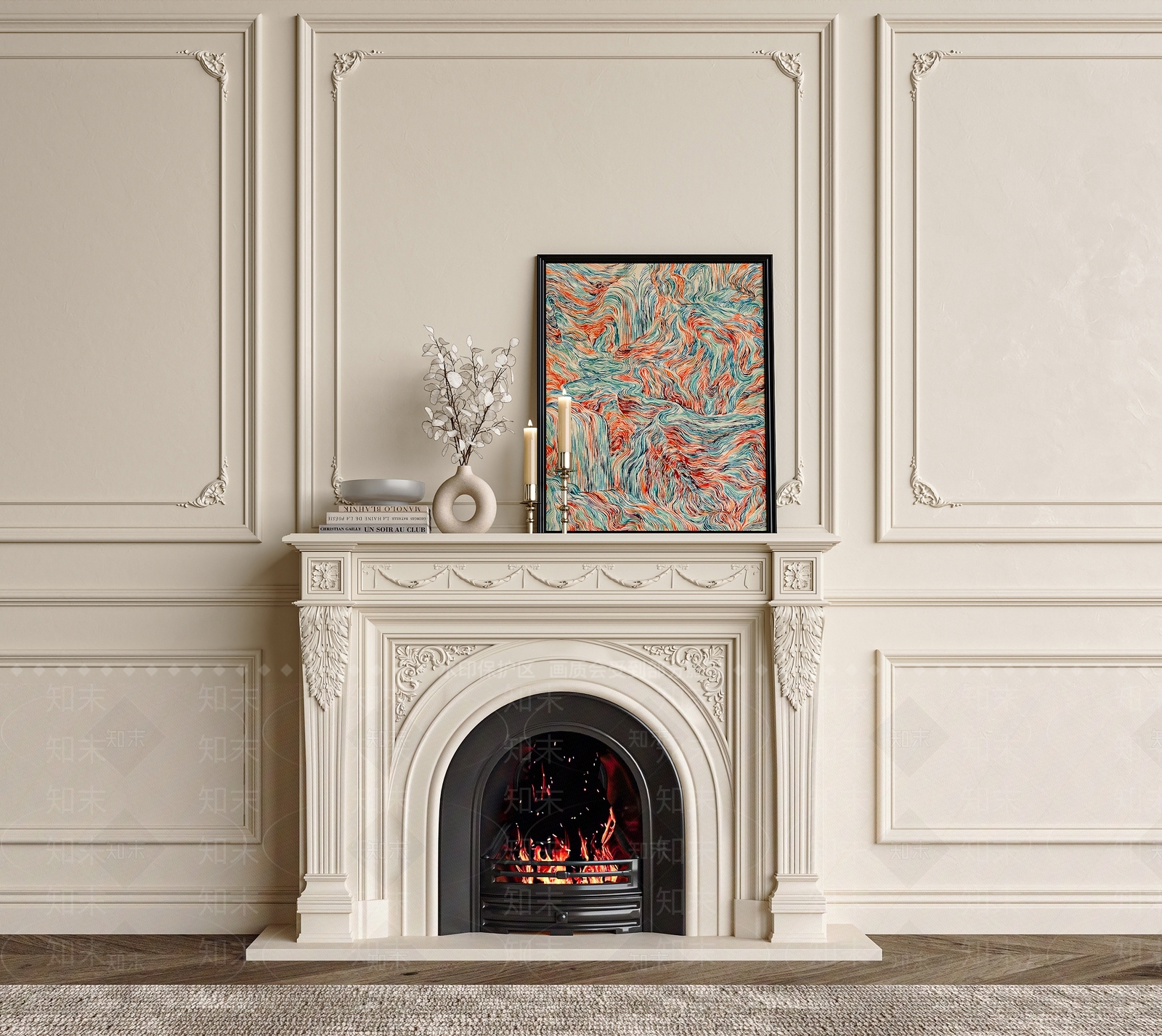 法式壁炉3D模型下载【ID:1196257497】