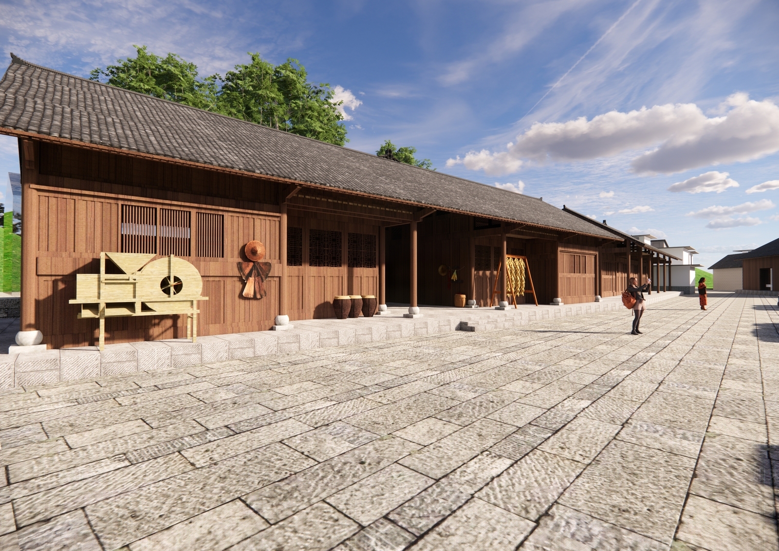 中式中古古建筑SU模型下载【ID:1196260389】