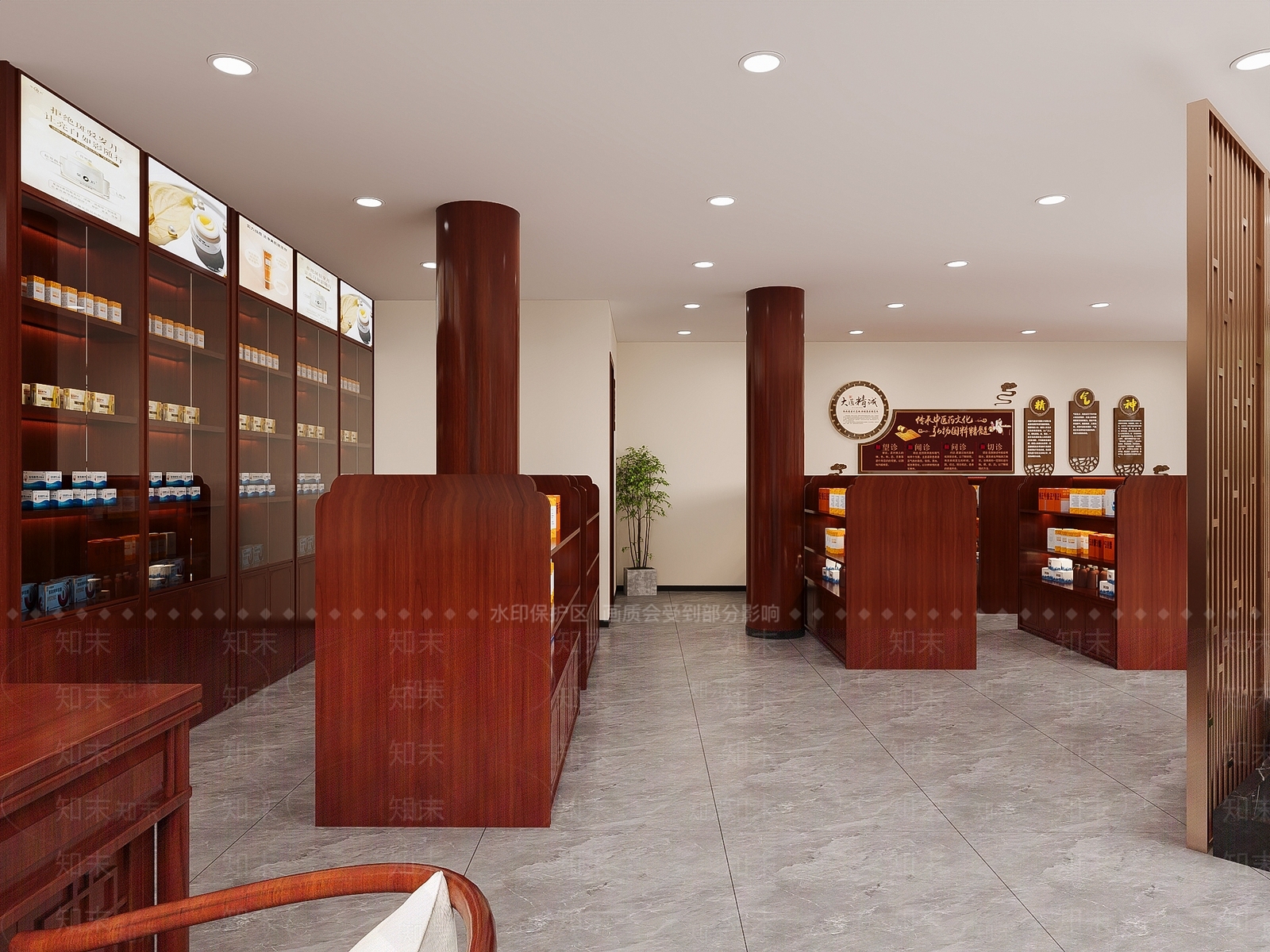 现代新中式药店3D模型下载【ID:1196265212】