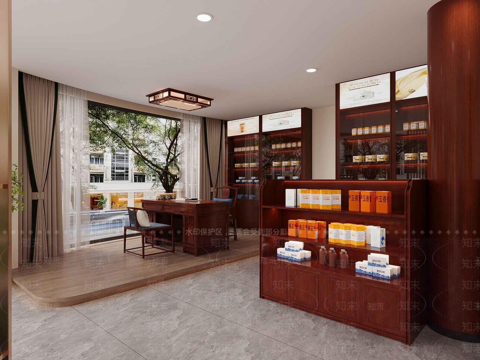 现代新中式药店3D模型下载【ID:1196265212】