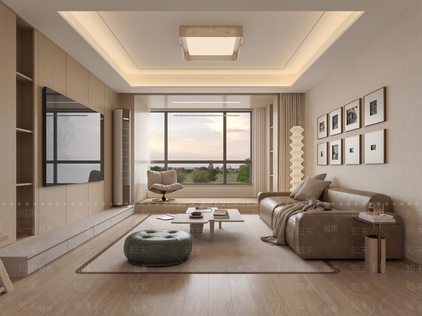 现代原木客餐厅3D模型下载【ID:1196271293】