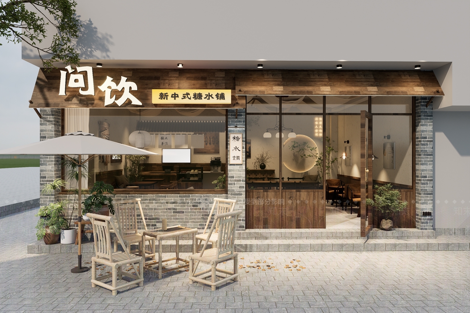 新中式中古茶馆SU模型下载【ID:1196276212】