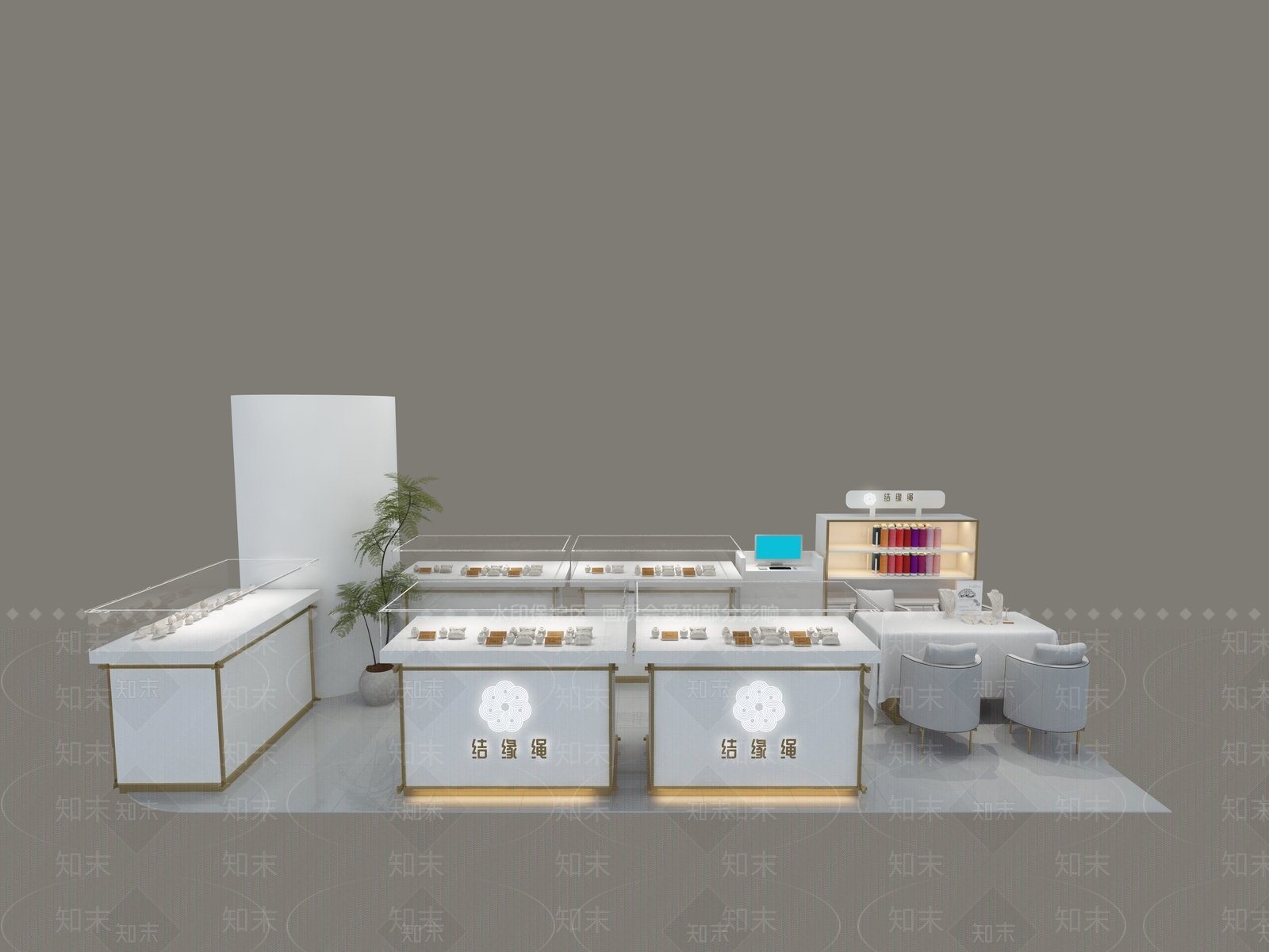 现代简约珠宝店3D模型下载【ID:1196276643】