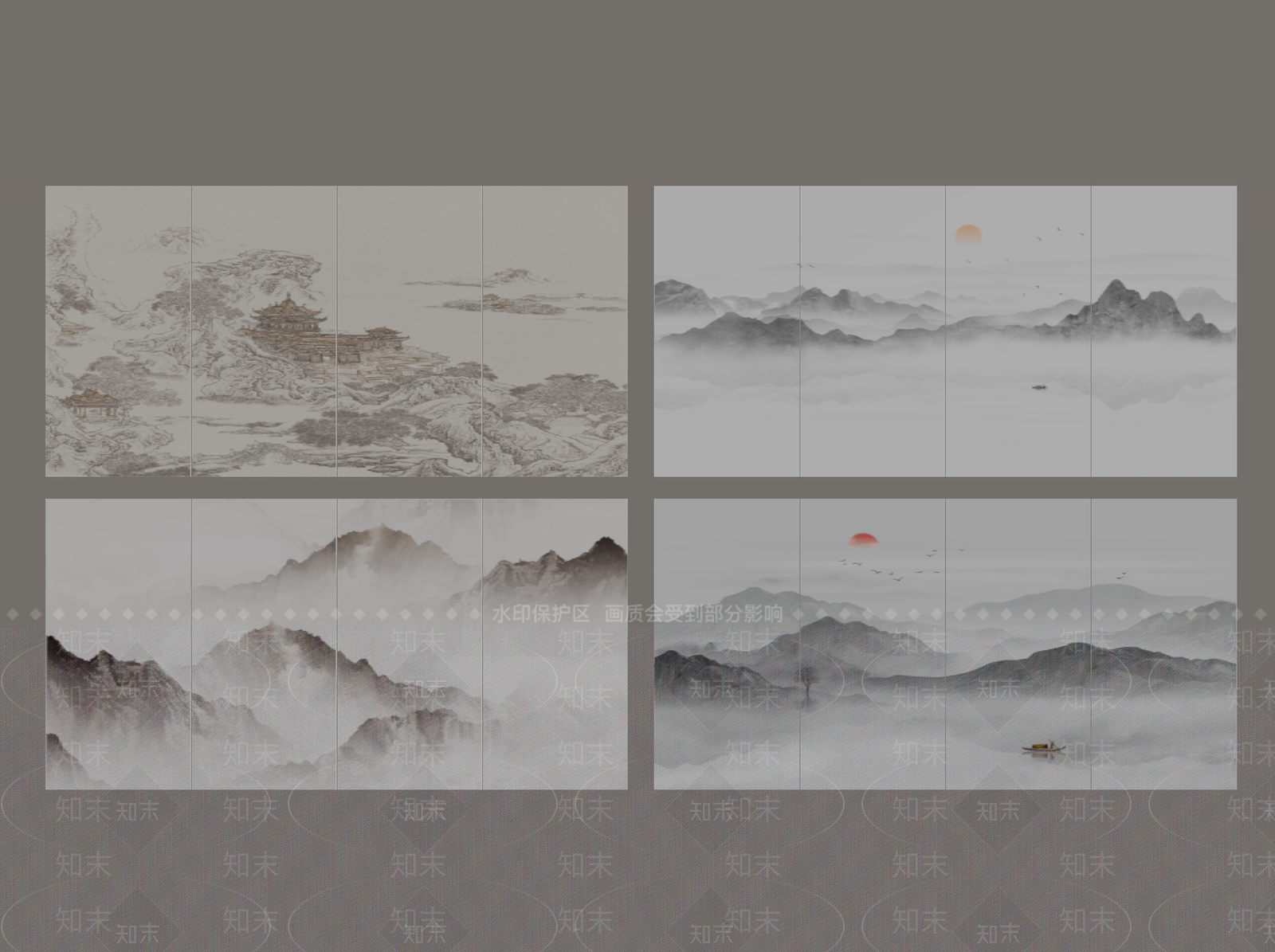 新中式背景墙SU模型下载【ID:1196278452】