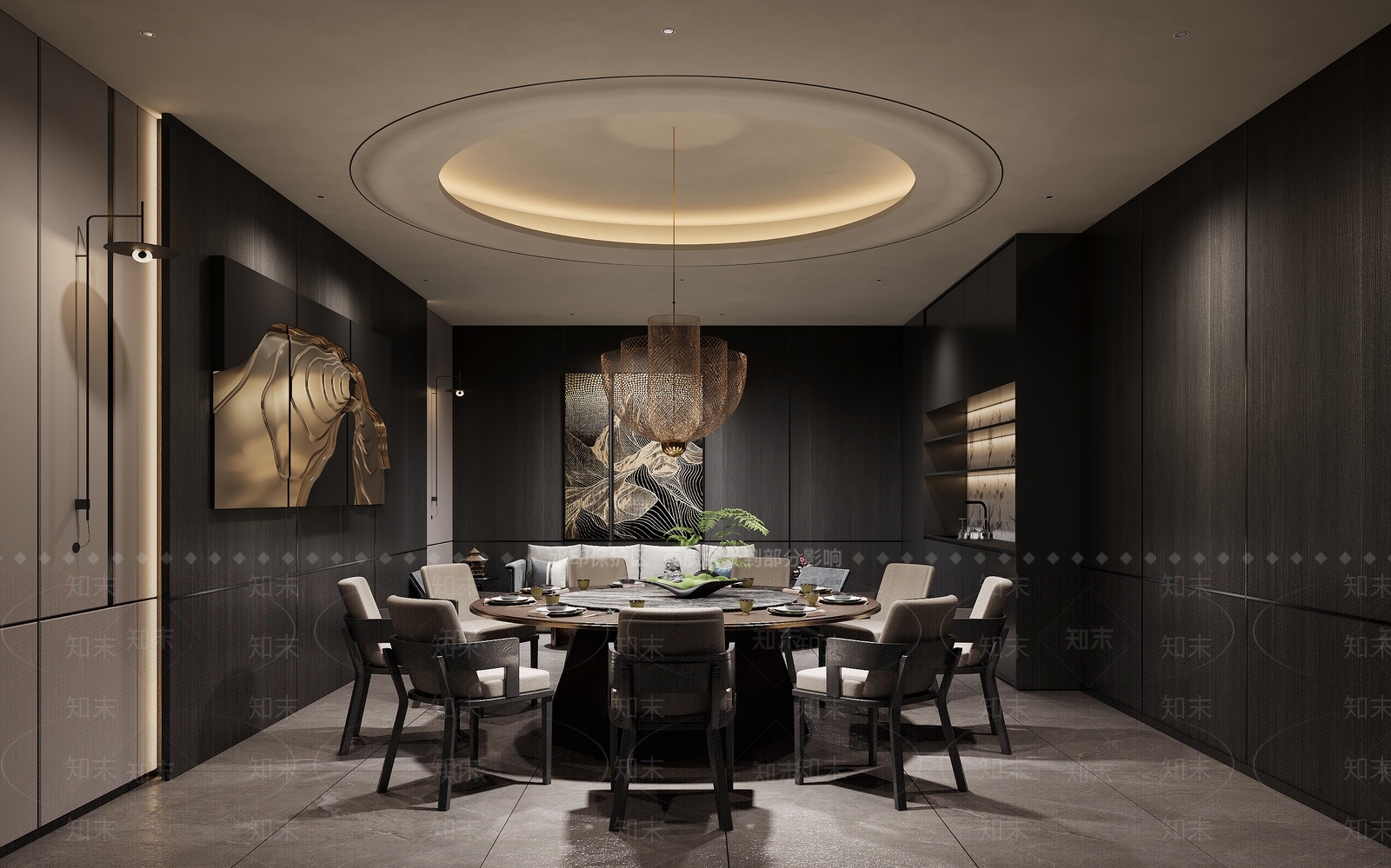 现代包厢3D模型下载【ID:1196284657】
