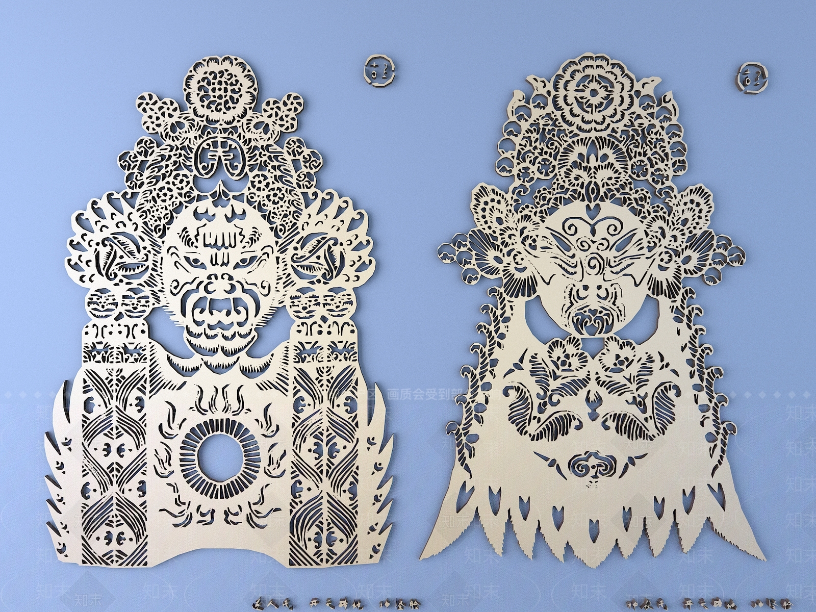 中式新中式雕花3D模型下载【ID:1196281839】