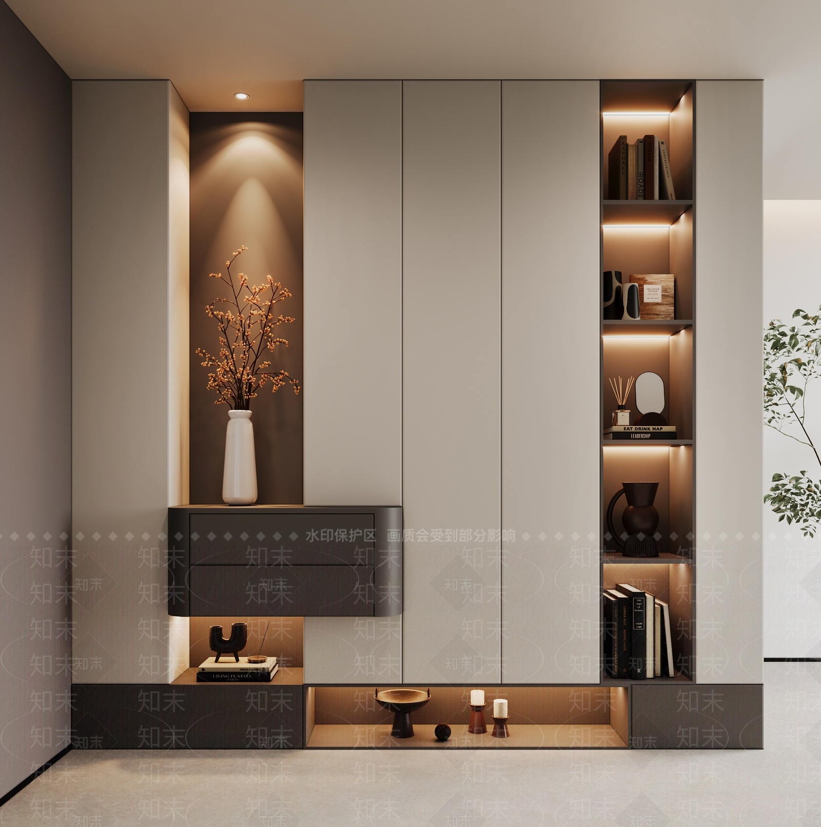 现代意式鞋柜3D模型下载【ID:1196283733】