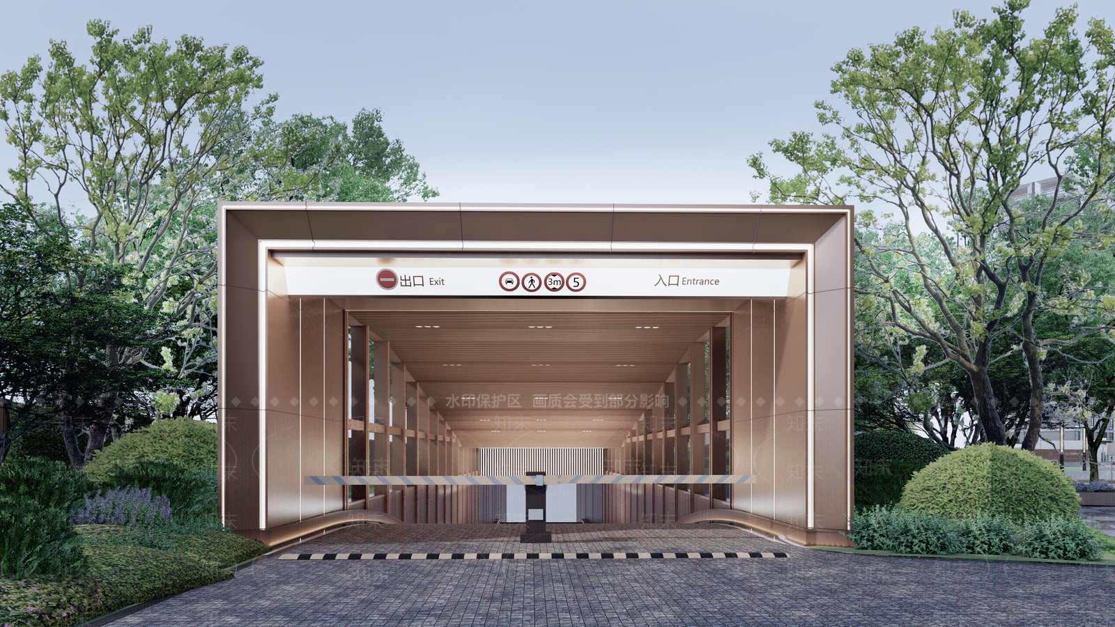 现代轻奢小区景观SU模型下载【ID:1196284915】