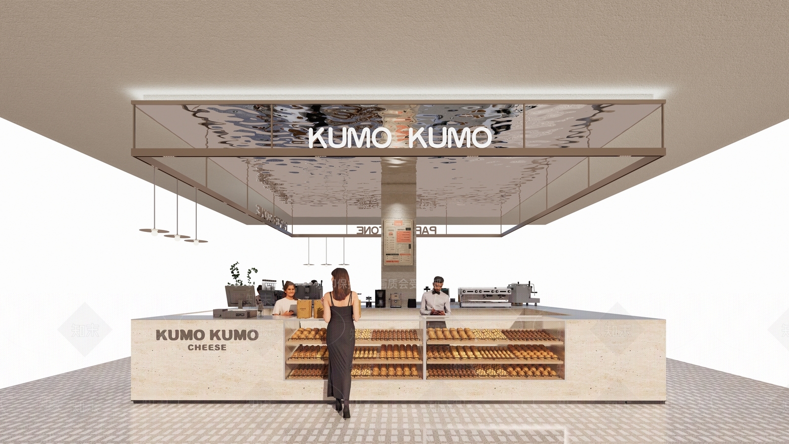现代奶茶店SU模型草图