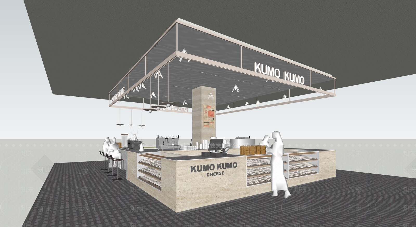 现代工业奶茶店SU模型下载【ID:1196286009】