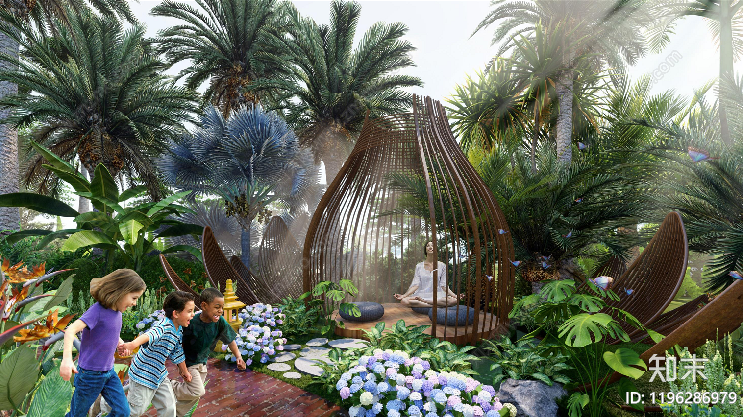 禅意新中式其他景观施工图下载【ID:1196286979】